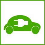 Icône symbolique d'un véhicule électrique